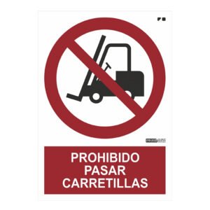 IMPLASERSeñal prohibido pasar carretillas 29