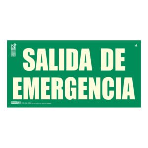 IMPLASERSeñal salida de emergencia 32x16cm sin marco
