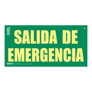 IMPLASERSeñal salida de emergencia Clase A 32x16cm