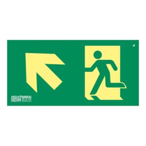 IMPLASERSeñal salida subida rampa o escalera izquierda Clase A 32x16cm