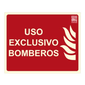 IMPLASERSeñal uso exclusivo bomberos 25x20cm