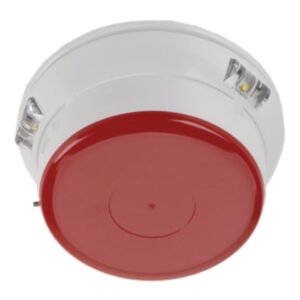 INIMBase de sirena+LED rojo VAD vía radio bidireccional serie FireVibes. Color blanco