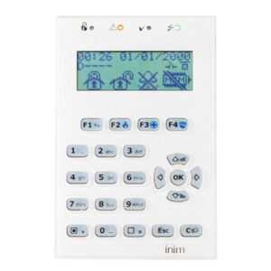 INIMTeclado LCD. 4 leds. 1 terminal I/O. Sensor de luminosidad. Para centrales PRIME. Color Blanco