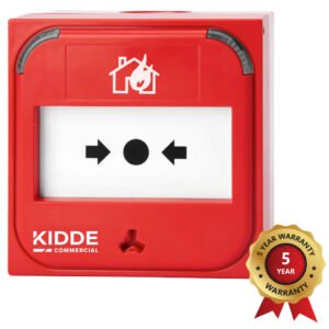 KIDDE COMMERCIALPulsador analogico inteligente con aislador. Serie Excellence. Incluye caja superficie. Color rojo