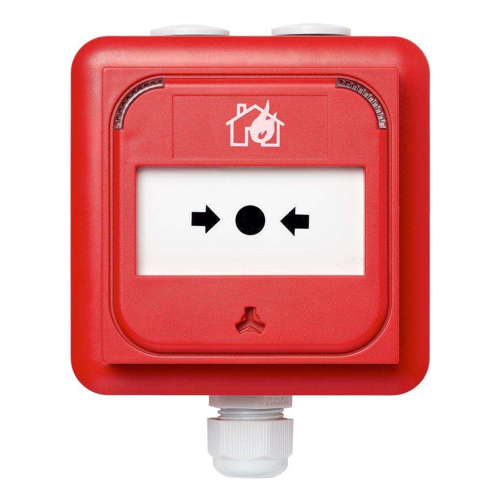 KIDDE COMMERCIALPulsador manual inteligente convencional resistente a la intemperie 100 Ω. Color rojo