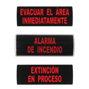 KIDDE COMMERCIALRótulo evacuación con zumbador de 90dB. Caja de plástico 3 insertables incluidos. IP41