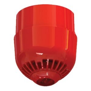 KIDDE COMMERCIALSirena de policarbonato para exterior. Montaje en techo. Lámpara lanzadestellos rojo. 85 a 97 dB. IP65