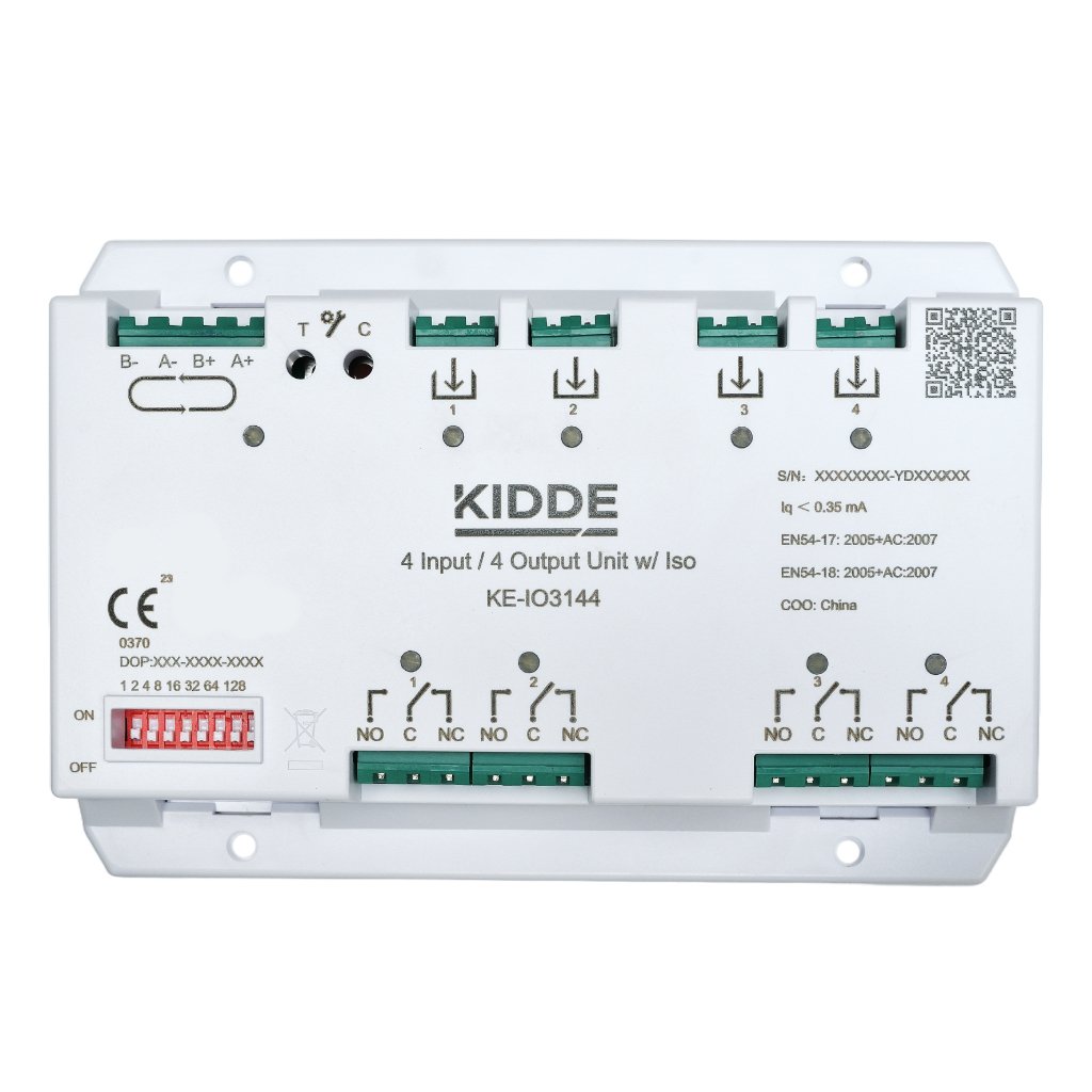 KIDDE COMMERCIALUnidad inteligente analogica de 4 entradas/4 salidas con aislador