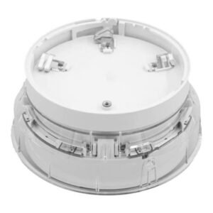 MORLEYBase de detector analógico premium con aislador. Con sirena y flash rojo integrados. Color Blanco