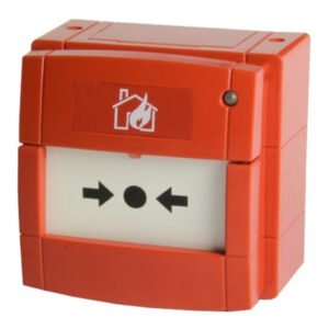 MORLEYPulsador manual de alarma estanco vía radio en red Mesh de Agile. Incluye 4 pilas CR123A