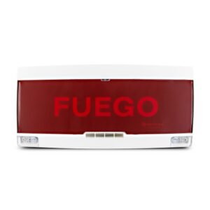 NOTIFIERPanel indicador convencional EN 54.3/23 Interior blanco con letrero y texto rojo
