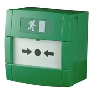 NOTIFIERPulsador de doble contacto. Color verde