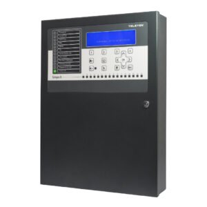 TELETEKCentral analógica SIMPO X 1 lazo ampliable a 2 lazos 500 dispositivos y 48 ​​zonas. Conectividad LAN/Modbus
