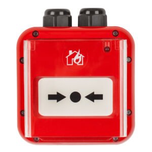 TELETEKPulsador analógico rearmable con aislador. Incluye llave rearme y tapa transparente