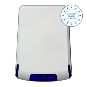 TELETEKSirena Exterior Flasch Azul Vertical. Batería integrada 9V. Grado 3