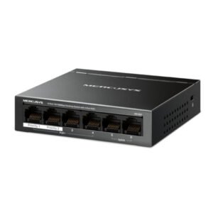 TP-LinkSwitch Mercusys 6 puertos 10/100 Mbps con 4 puertos PoE+