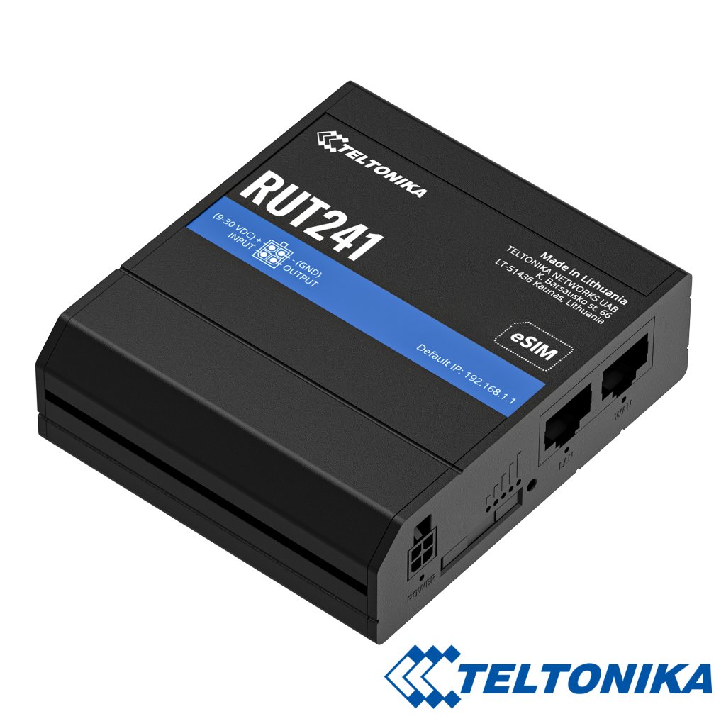 TeltonikaRouter Teltonika Industrial 4G LTE 1xSIM Wi-Fi4 2xRJ45