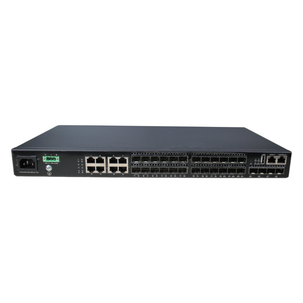 Switch 24 puertos Gigabit (16 SFP + 8 Combo (RJ45/SFP)) + 4 Uplink SFP+ 10Gbps 40W Gestionable Layer3 - Imagen 2